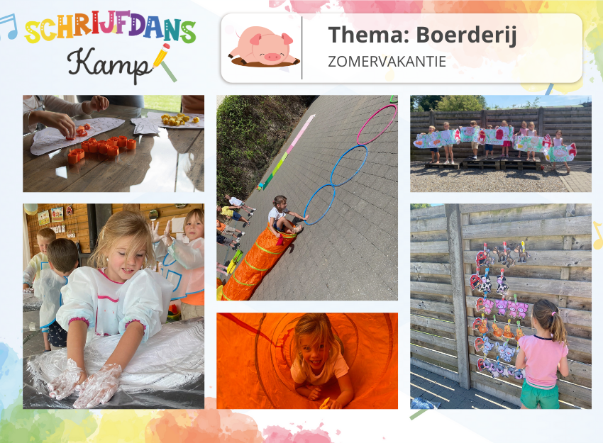 Zomerkamp boerderij collage