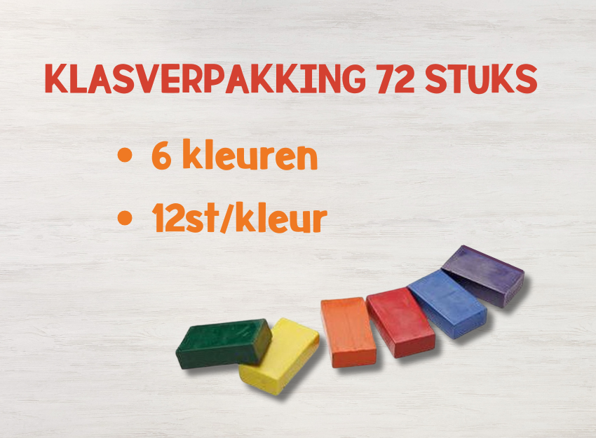 Bijenwasblokjes - klasverpakking basis 72st